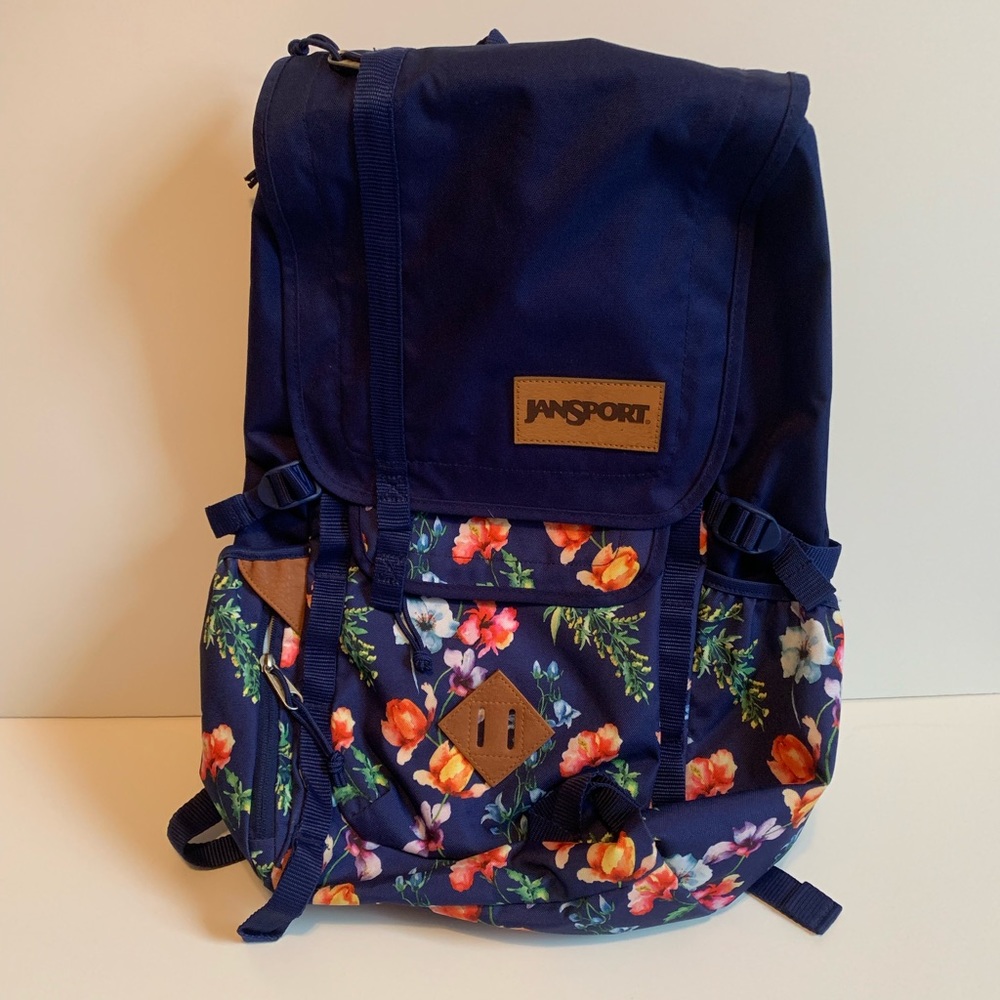Jan sport Navy Floral Backpack